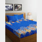 Fitted Bedsheet Set Pure Cotton 3 Piece set Large Royal Crown on Blue