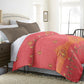 All Weather Quilted Comforter Set Soft and Plush Large Royal Crown Print on Pink