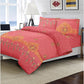 All Weather Quilted Comforter Set Soft and Plush Large Royal Crown Print on Pink