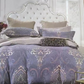 Fitted Bedsheet Set Pure Cotton 3 Piece set Large Royal Pillars on Purple